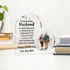 Husband Anniversary Gift Wish I Can Turn Back Time Acrylic Plaque