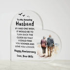 Husband Anniversary Gift Wish I Can Turn Back Time Acrylic Plaque