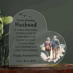 Husband Anniversary Gift Wish I Can Turn Back Time Acrylic Plaque