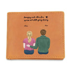 Husband Anniversary Personalized Graphic Leather Wallet