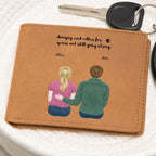 Husband Anniversary Personalized Graphic Leather Wallet