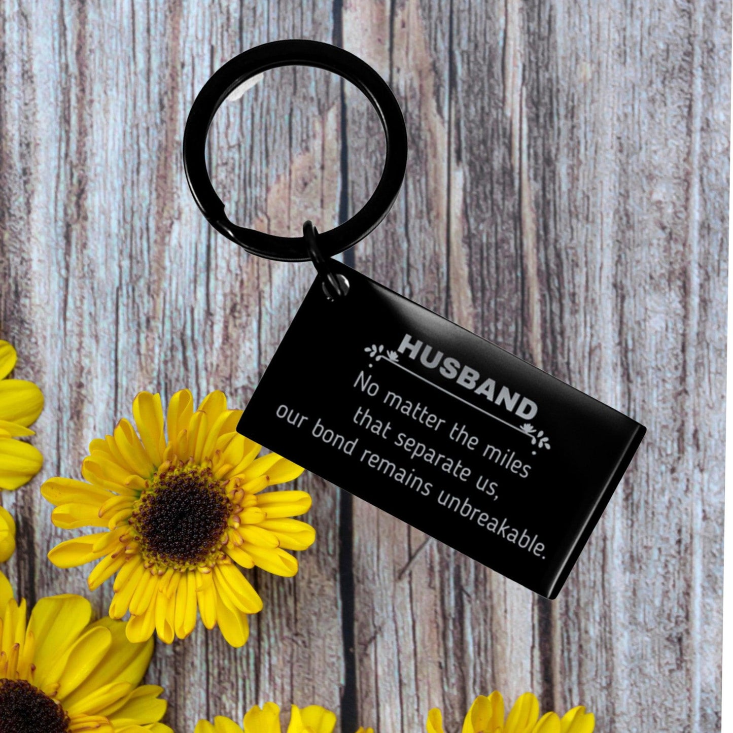 Husband Long Distance Relationship Gifts, No matter the miles that separate us, Cute Love Keychain For Husband, Birthday Christmas Unique Gifts For Husband - Mallard Moon Gift Shop