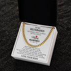 Husband Valentine Gift You are my Best Friend, My Soulmate, My Everything Cuban Chain Link Necklace
