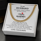 Husband Valentine Gift You are my Best Friend, My Soulmate, My Everything Cuban Chain Link Necklace