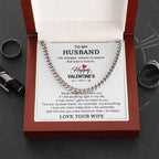 Husband Valentine Gift You are my Best Friend, My Soulmate, My Everything Cuban Chain Link Necklace