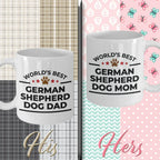 German Shepherd Dog Mom and Dad Couple Mugs- Set of 2 - His and Hers