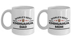 Chihuahua Dog Mom and Dad Couples Mug Set of 2