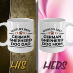 German Shepherd Dog Mom and Dad Couple Mugs- Set of 2 - His and Hers