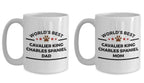 Cavalier King Charles Spaniel Dog Dad and Mom Coffee Mugs Gift Set of 2