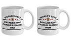 Cavalier King Charles Spaniel Dog Dad and Mom Coffee Mugs Gift Set of 2