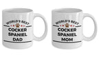 Cocker Spaniel Dog Dad and Mom Coffee Mugs Set of 2