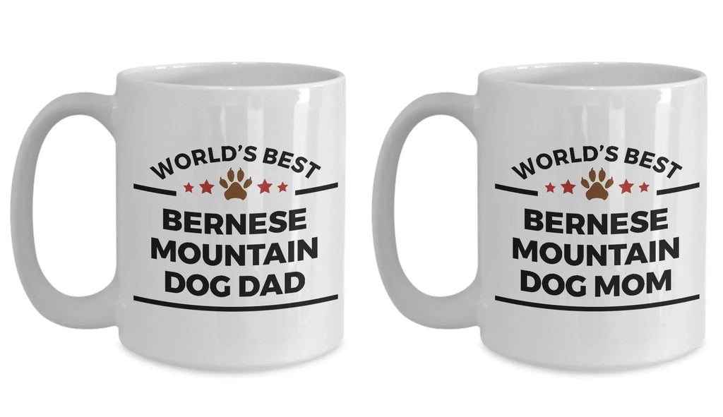 Bernese Mountain Dog Dad and Mom Coffee Couples - Mug Set of 2