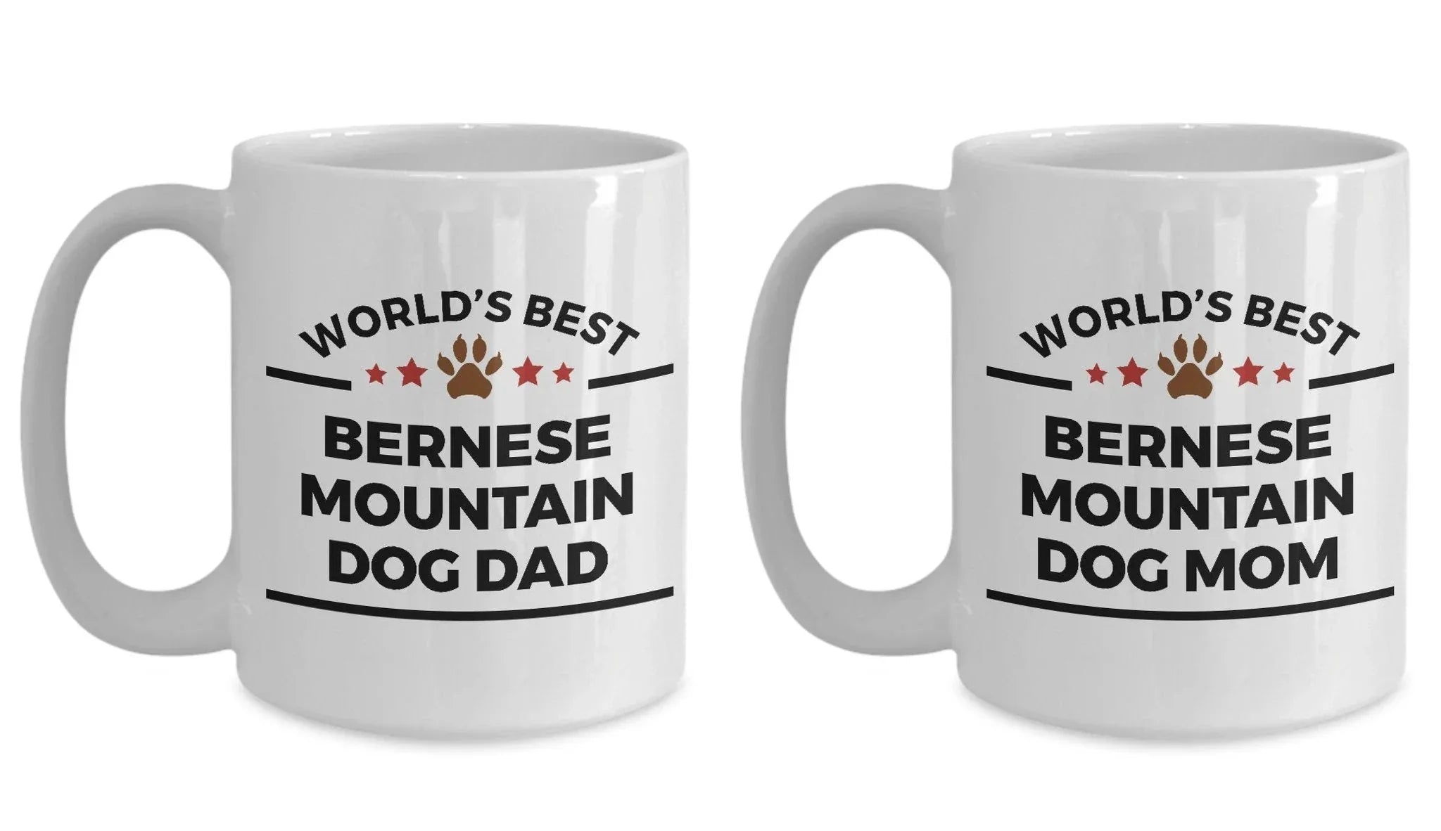 Bernese Mountain Dog Dad and Mom Coffee Couples - Mug Set of 2