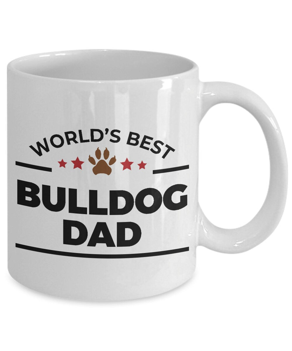 Bulldog Dog Best Dad Coffee Mug - Mallard Moon Gift Shop