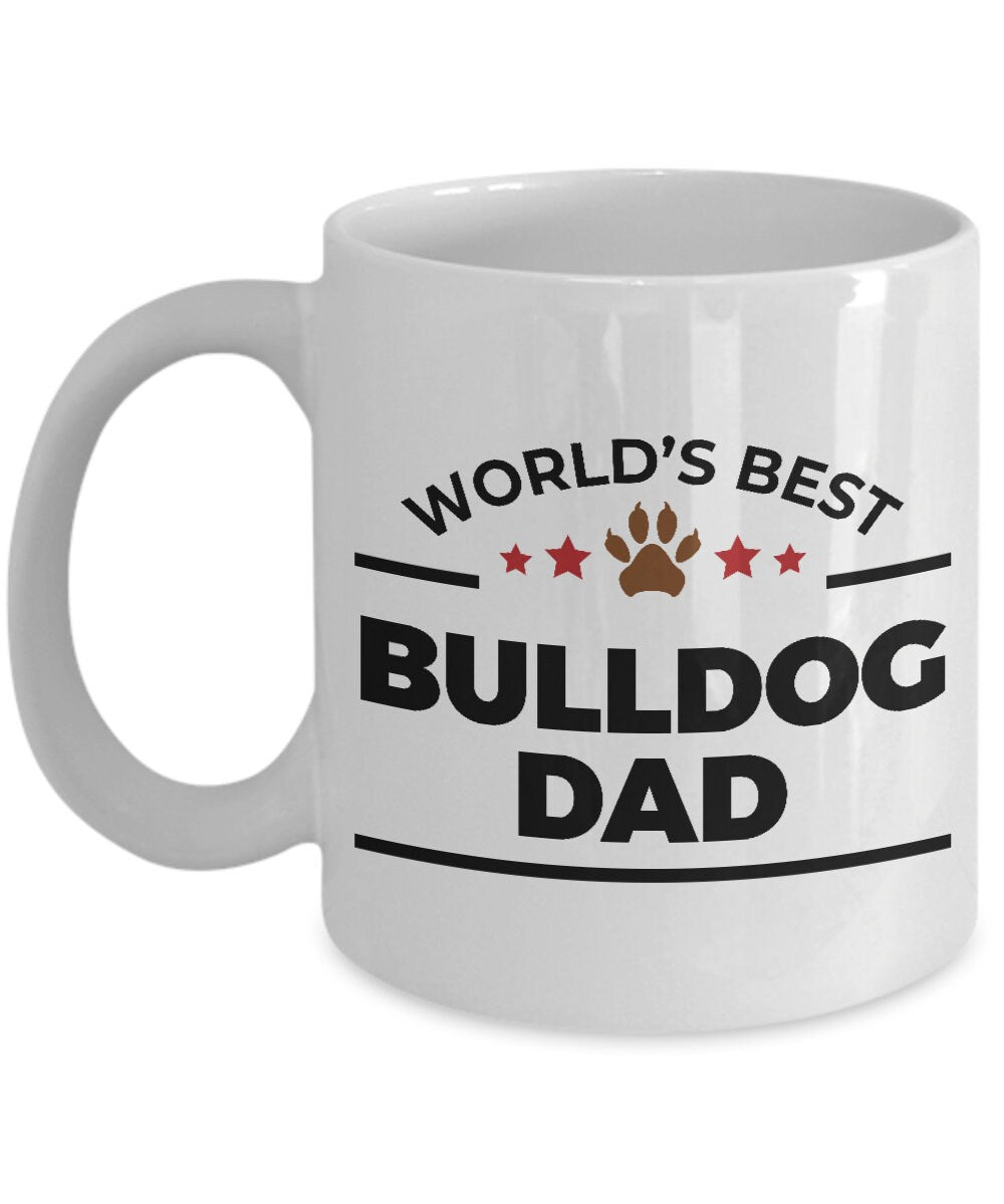 Bulldog Dog Best Dad Coffee Mug - Mallard Moon Gift Shop