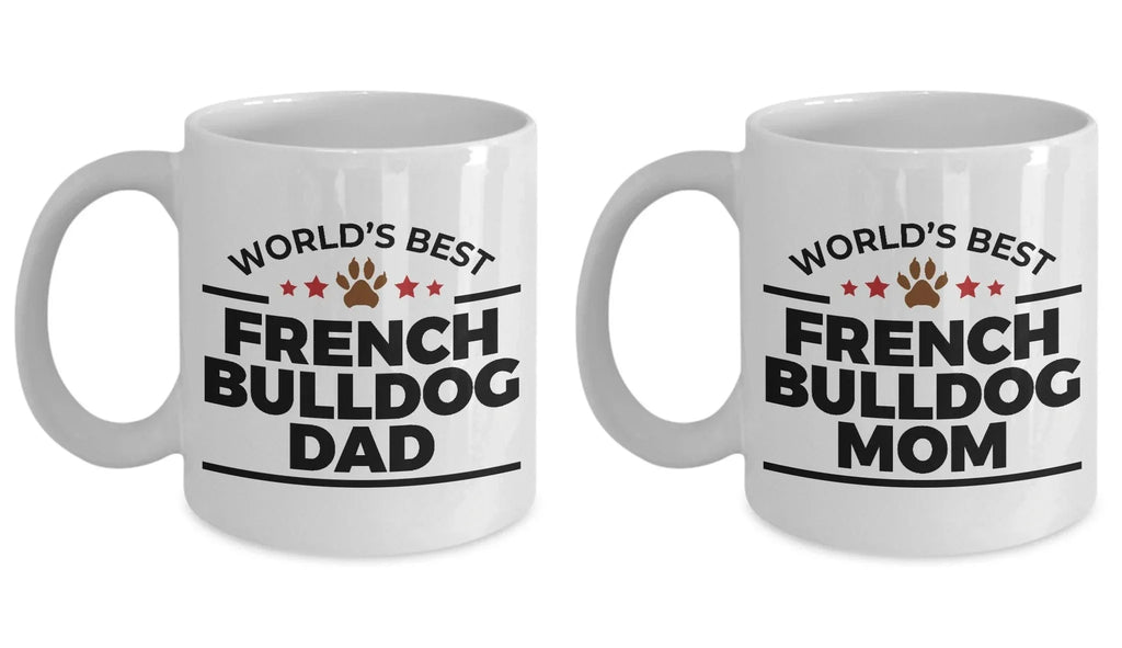 French Bulldog Mom and Dad - Couples Coffee Mugs - Set of 2