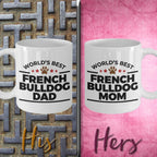 French Bulldog Mom and Dad - Couples Coffee Mugs - Set of 2