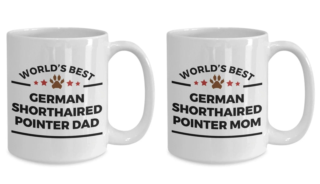 German Shorthaired Pointer Dog Dad and Mom Mug - Set of 2 - His and Hers