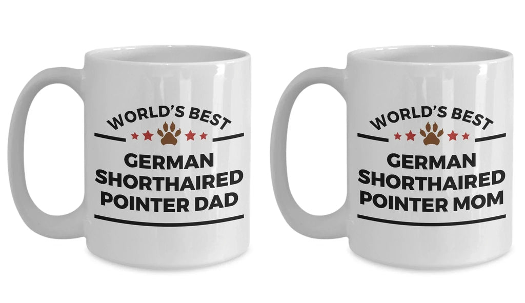 German Shorthaired Pointer Dog Dad and Mom Mug - Set of 2 - His and Hers