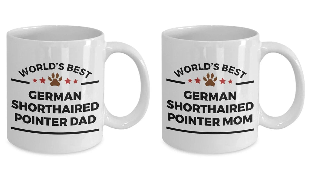 German Shorthaired Pointer Dog Dad and Mom Mug - Set of 2 - His and Hers