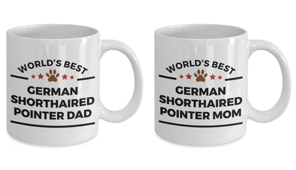 German Shorthaired Pointer Dog Dad and Mom Mug - Set of 2 - His and Hers - Mallard Moon Gift Shop