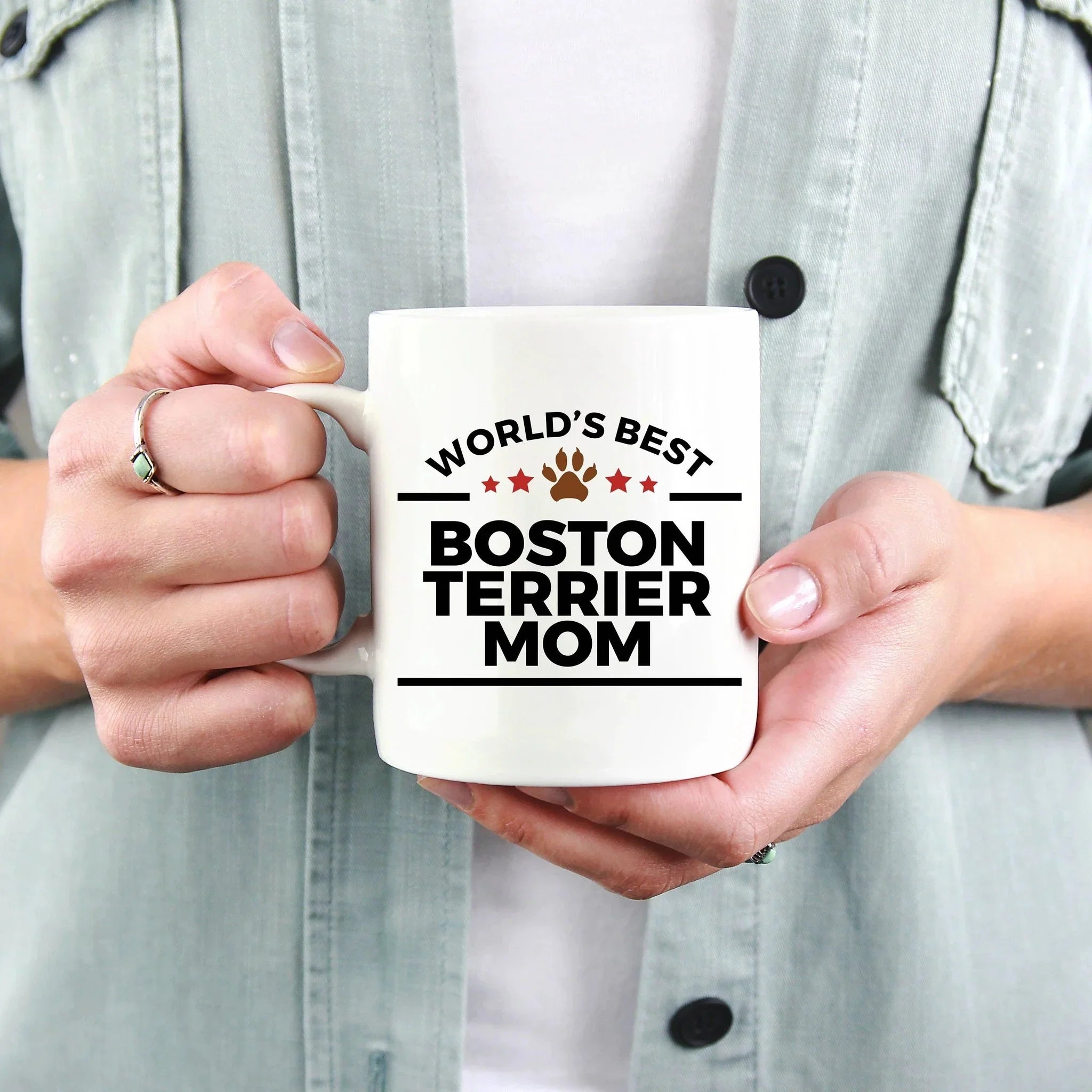 Boston Terrier Dog Mom Coffee Mug