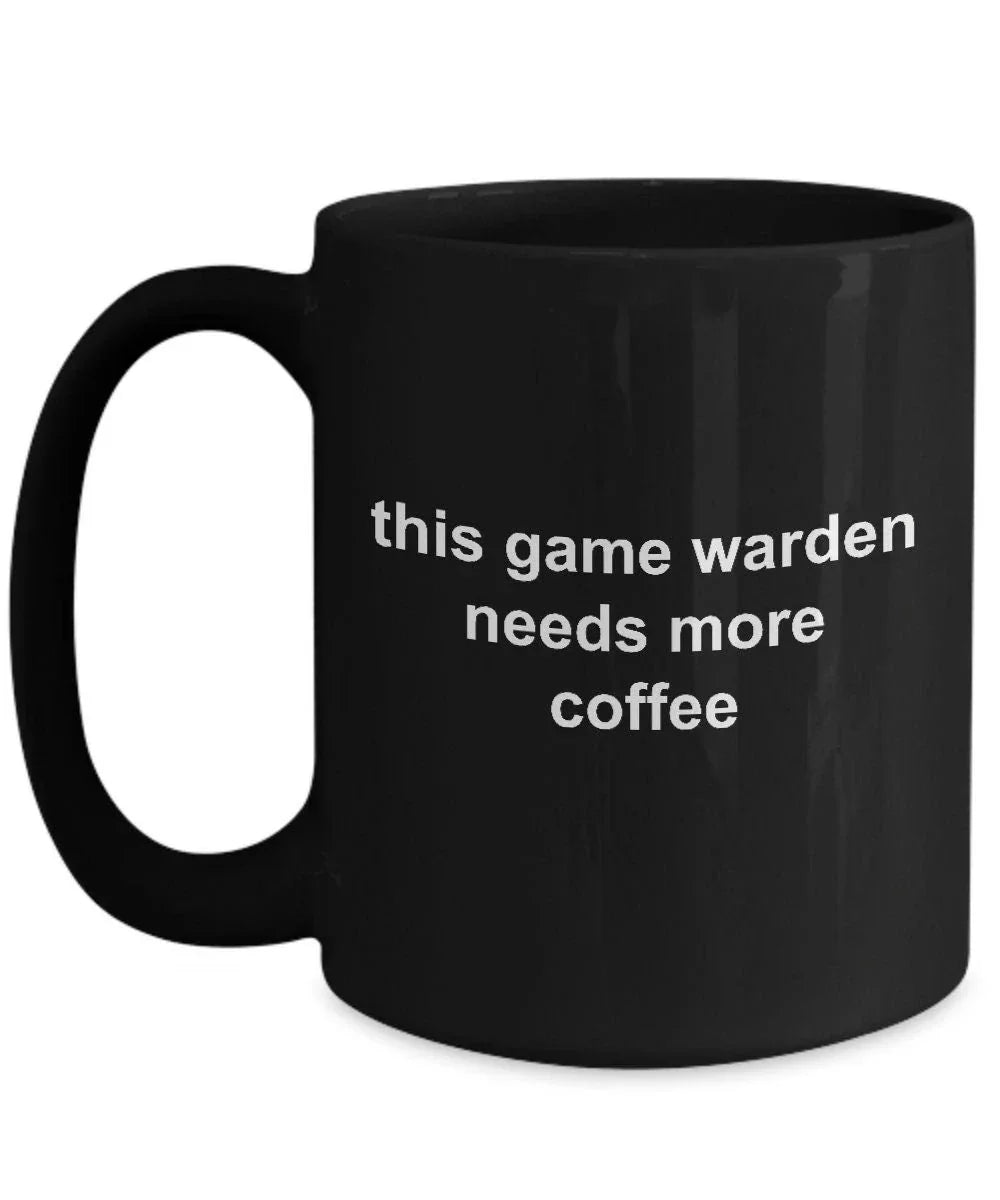Game Warden Black Coffee Mug