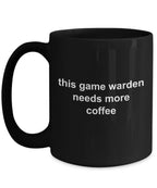Game Warden Black Coffee Mug