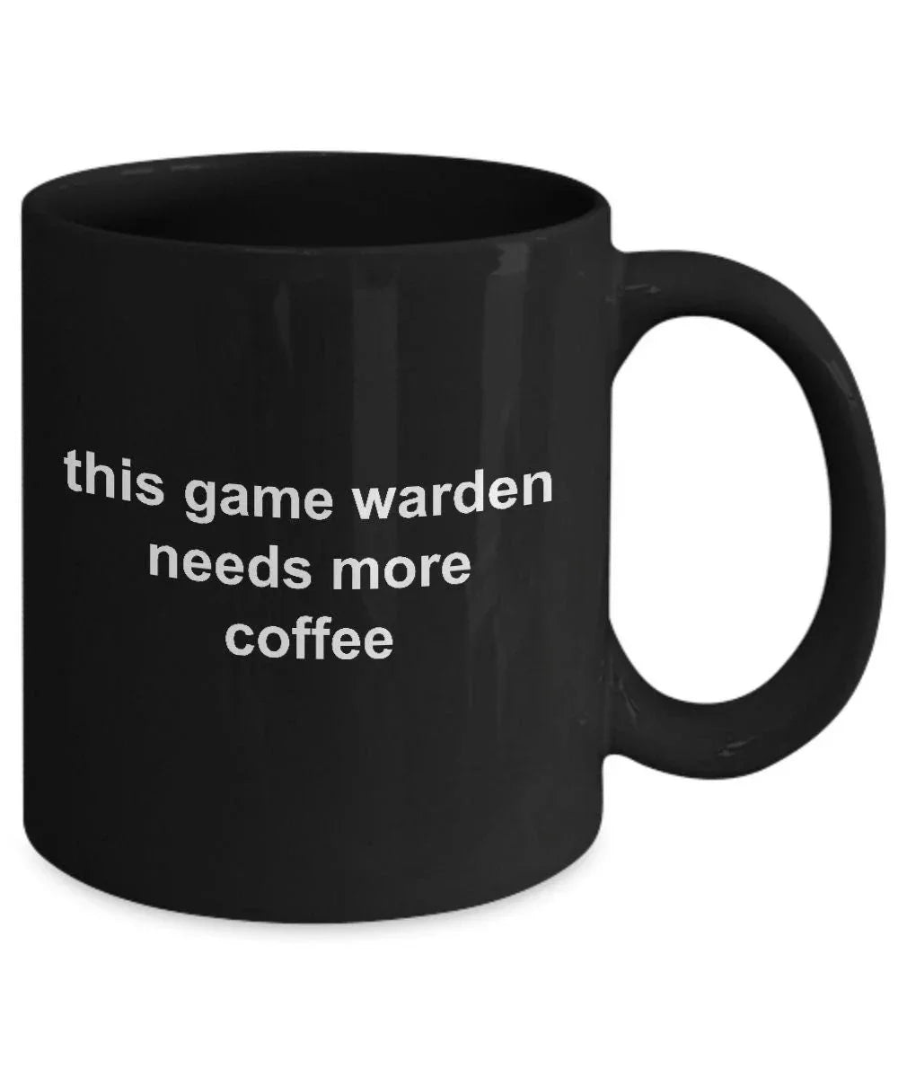 Game Warden Black Coffee Mug