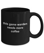 Game Warden Black Coffee Mug