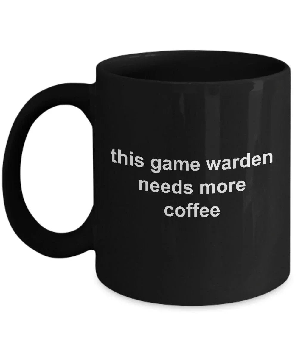 Game Warden Black Coffee Mug