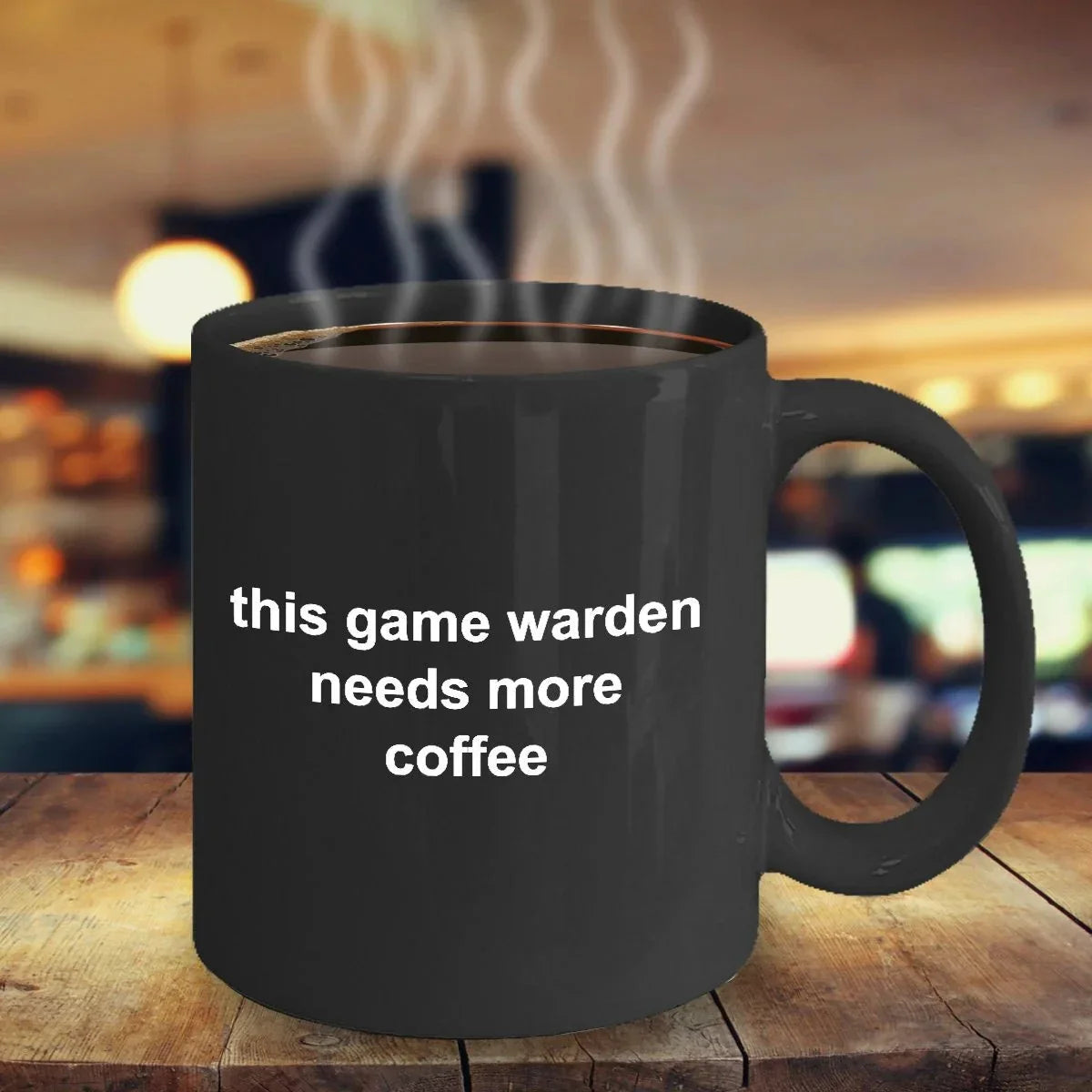 Game Warden Black Coffee Mug