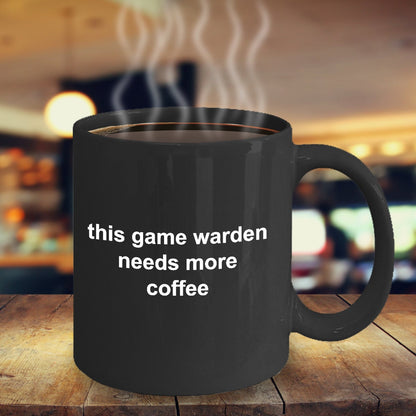Game Warden Black Coffee Mug - Mallard Moon Gift Shop