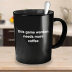Game Warden Black Coffee Mug