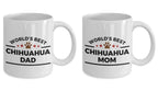 Chihuahua Dog Mom and Dad Couples Mug Set of 2