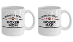Boxer Dog Dad and Mom Coffee Mug - Gift Set of 2 - His and Hers