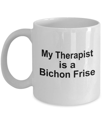 Bichon Frise Dog Therapist Mug - Mallard Moon Gift Shop