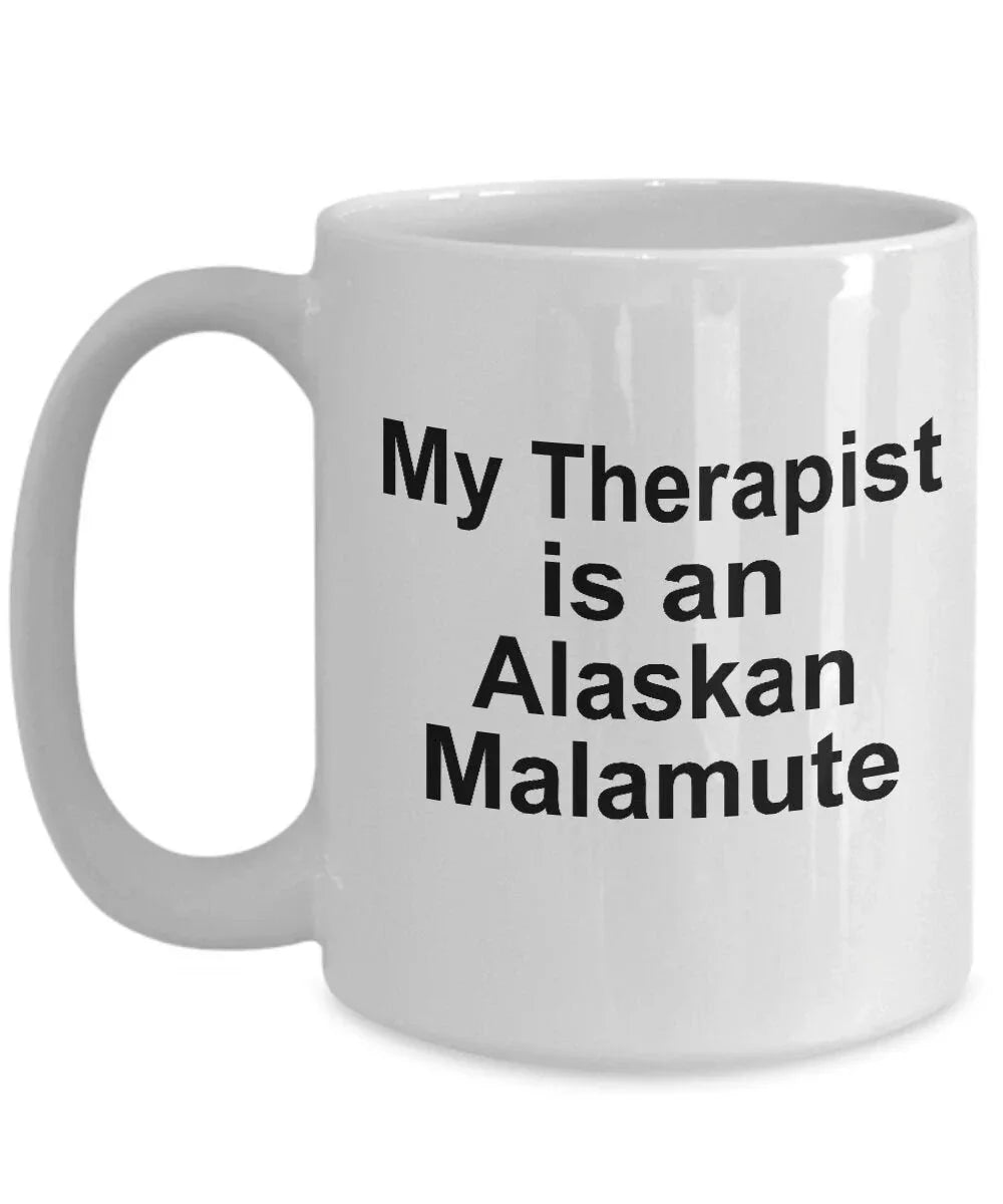 Alaskan Malamute Dog Therapist Mug - Full Wrap Vibrant Artwork With Ergonomic Handle