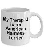 American Hairless Terrier Dog Therapist Mug