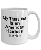 American Hairless Terrier Dog Therapist Mug
