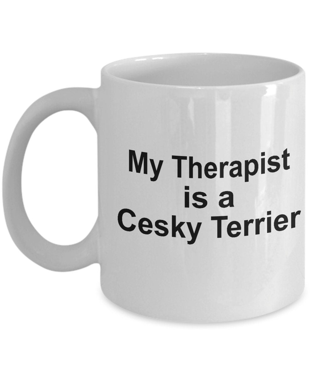 Cesky Terrier Dog Therapist Mug - Mallard Moon Gift Shop