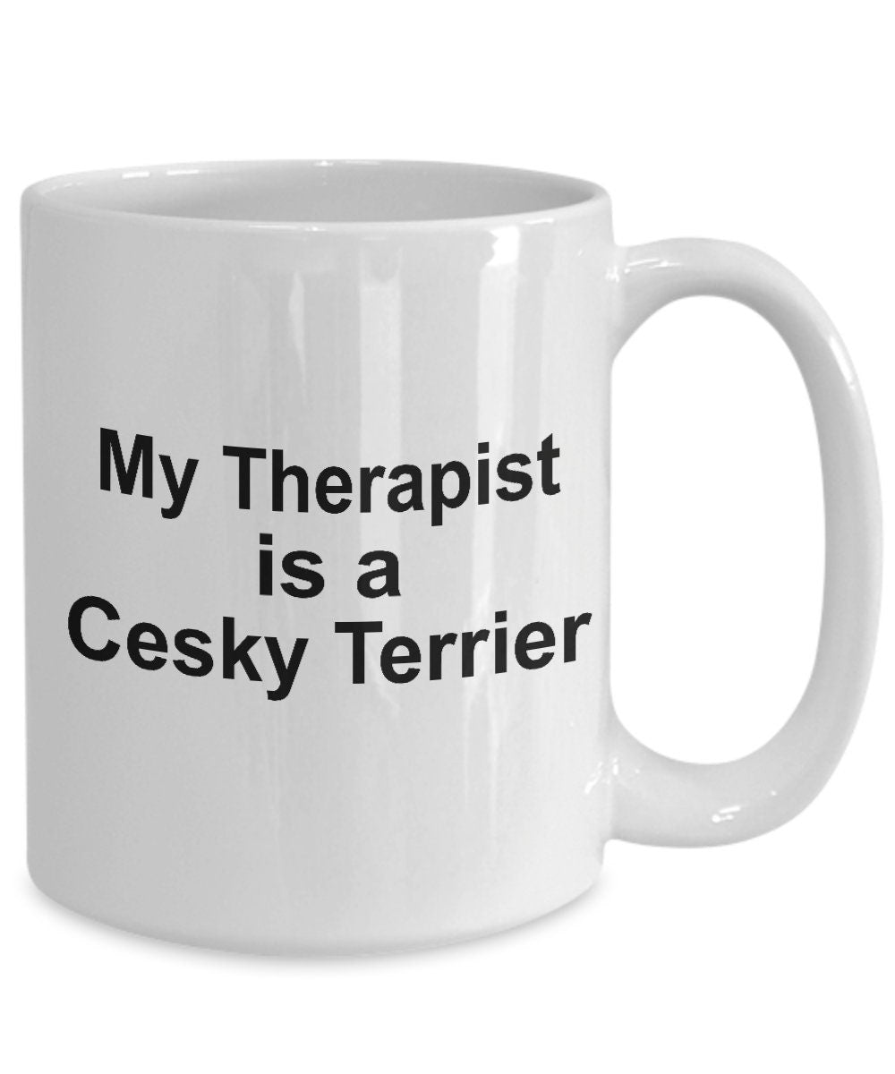 Cesky Terrier Dog Therapist Mug - Mallard Moon Gift Shop