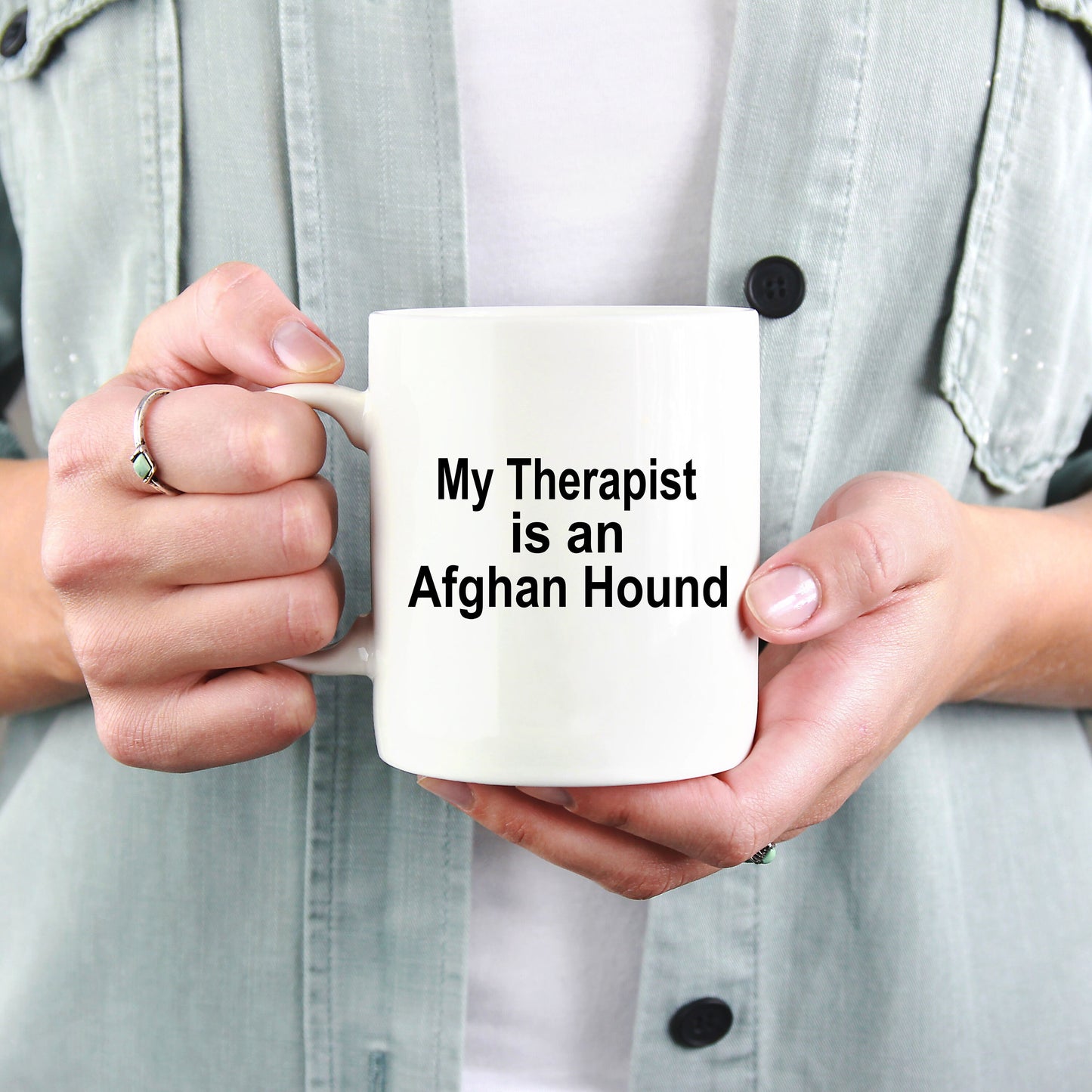 Afghan Hound Dog Therapist Mug - Mallard Moon Gift Shop
