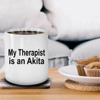 Akita Dog Therapist Mug