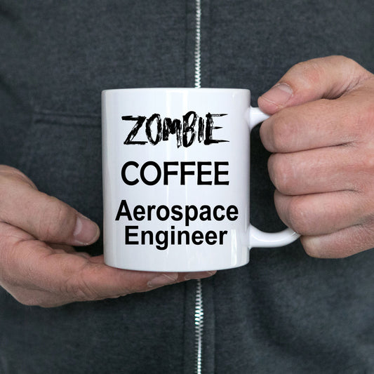 Funny Aerospace Engineer Zombie Ceramic Coffee Mug - Mallard Moon Gift Shop