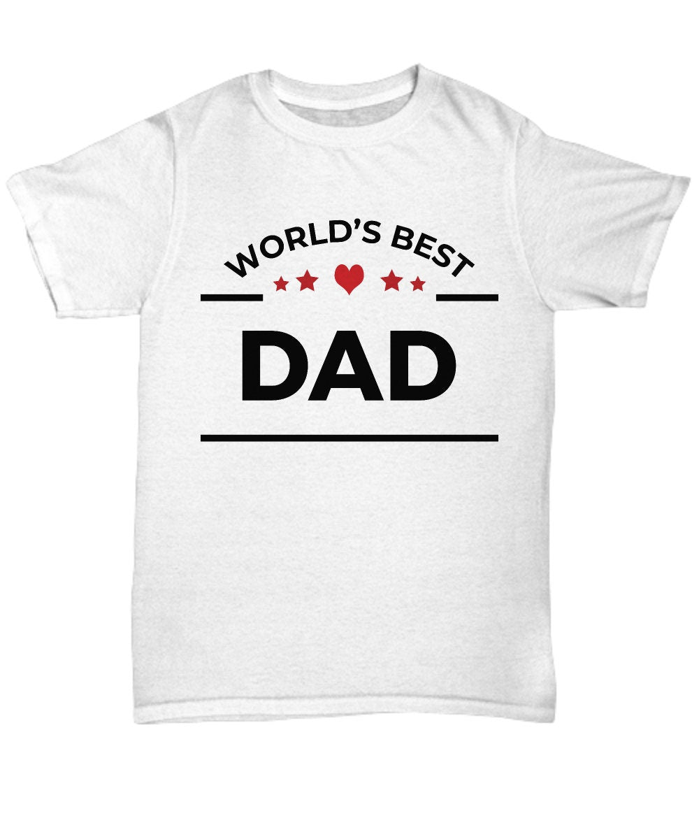 Father's Day Birthday Gift World's Best Dad Unisex Tee Shirt - Mallard Moon Gift Shop