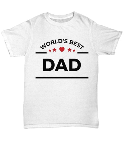 Father's Day Birthday Gift World's Best Dad Unisex Tee Shirt - Mallard Moon Gift Shop