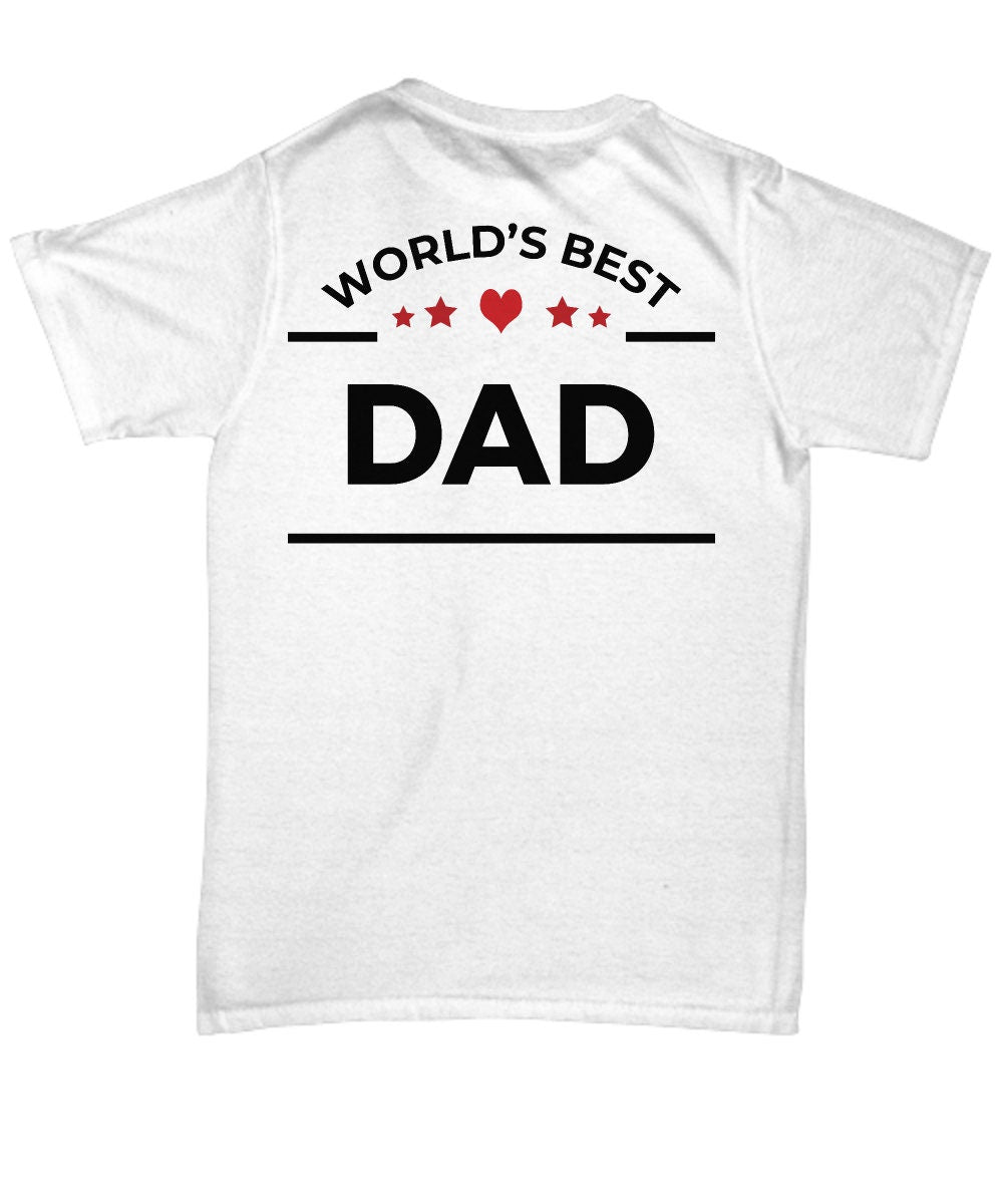 Father's Day Birthday Gift World's Best Dad Unisex Tee Shirt - Mallard Moon Gift Shop