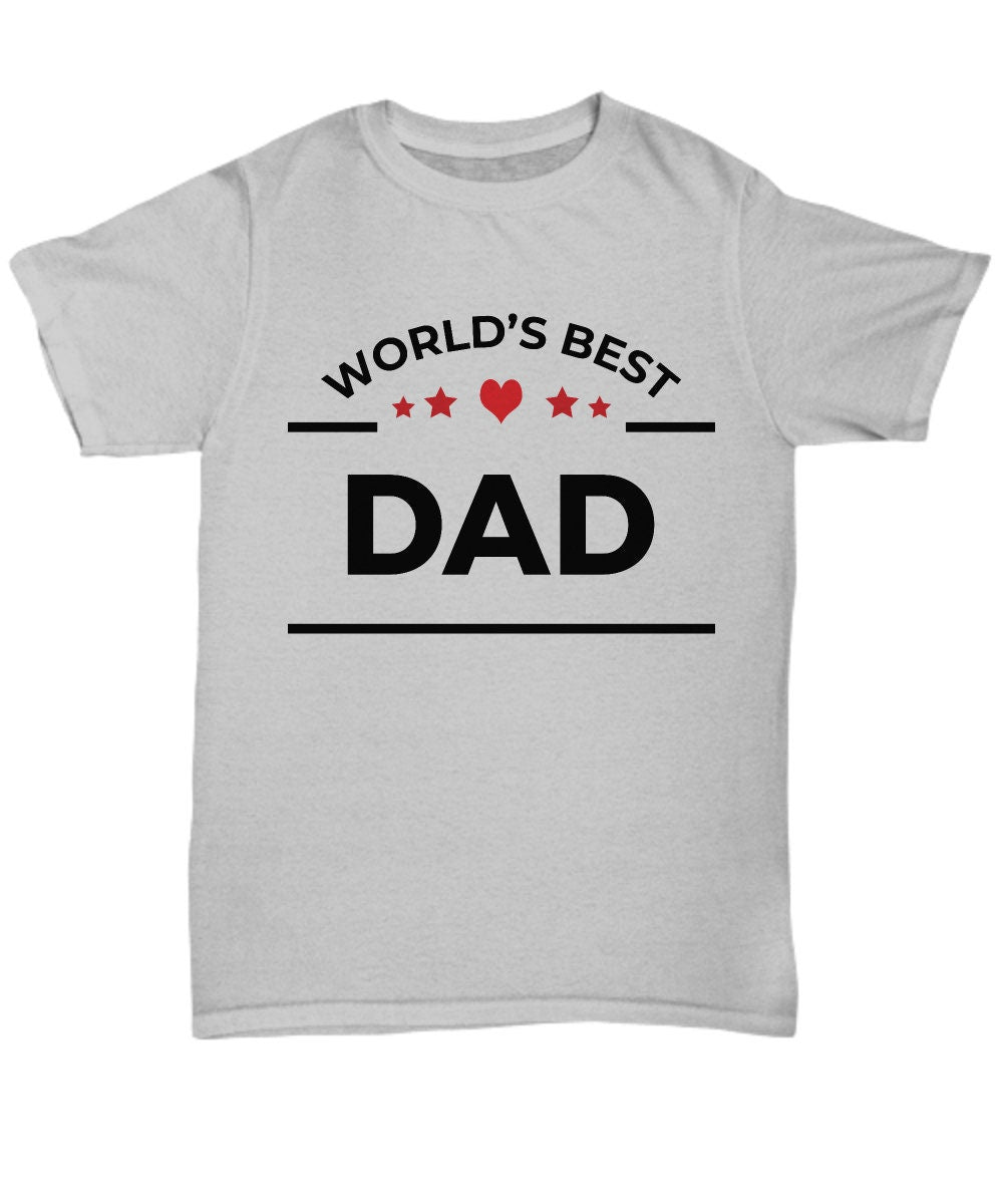 Father's Day Birthday Gift World's Best Dad Unisex Tee Shirt - Mallard Moon Gift Shop