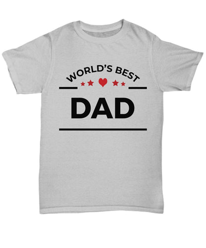 Father's Day Birthday Gift World's Best Dad Unisex Tee Shirt - Mallard Moon Gift Shop